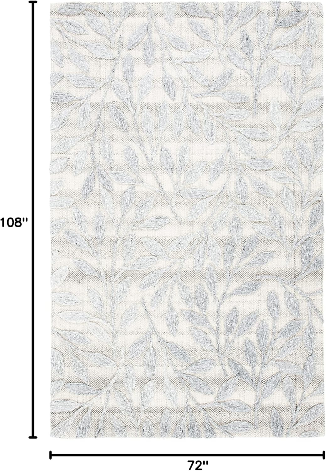 image:imageSAFAVIEH South Hampton Collection 8 x 10 Beige SHA302B Handmade Botanical Wool Area RugGrey