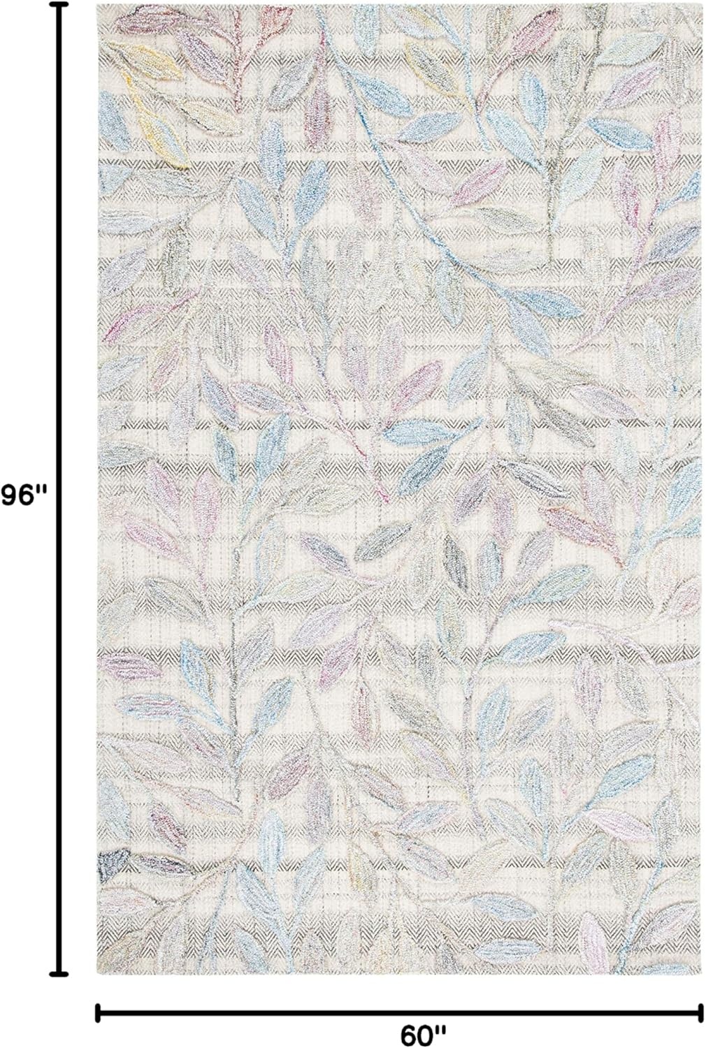 image:imageSAFAVIEH South Hampton Collection 8 x 10 Beige SHA302B Handmade Botanical Wool Area RugPurpleBlue