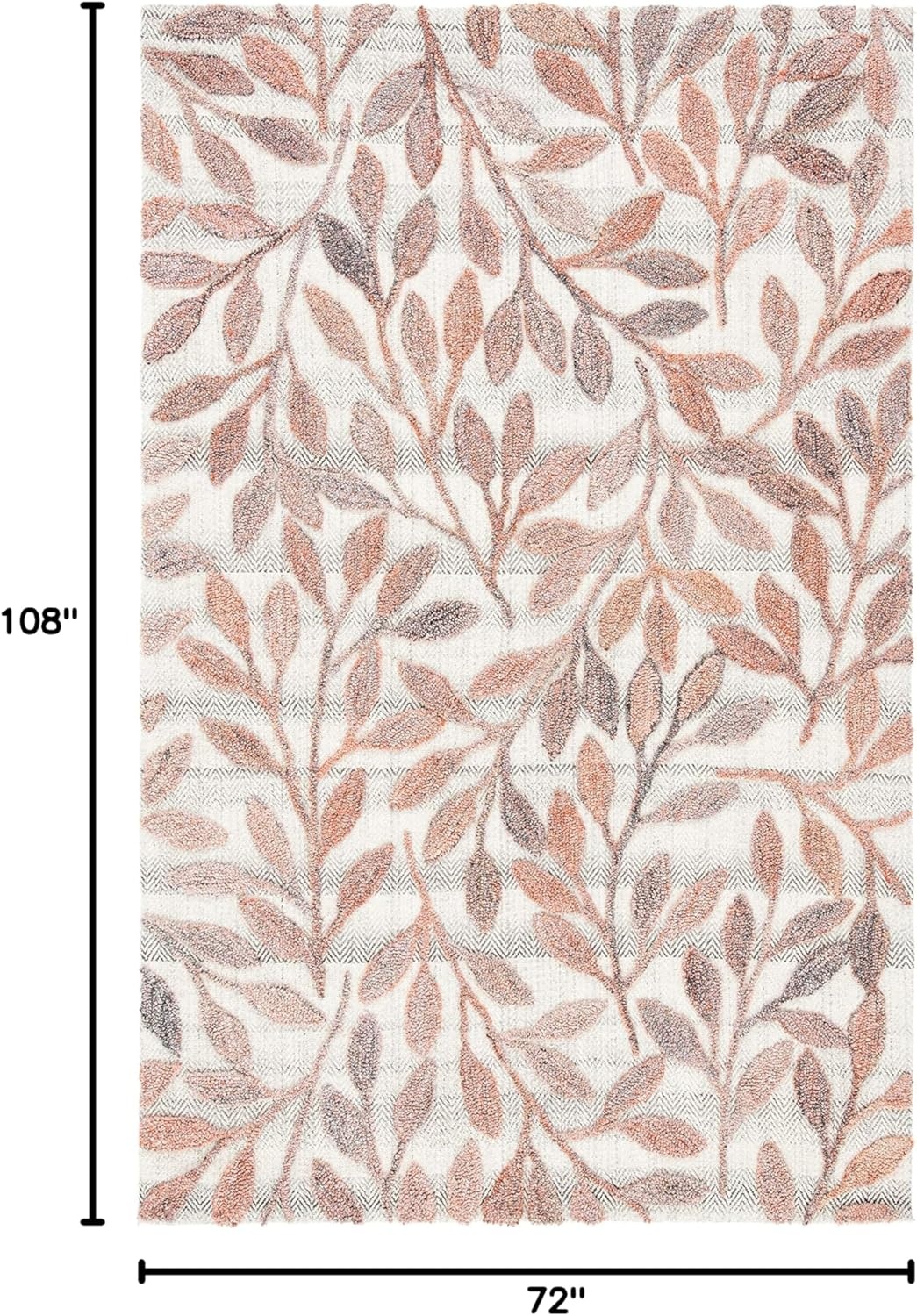 image:imageSAFAVIEH South Hampton Collection 8 x 10 Beige SHA302B Handmade Botanical Wool Area RugRustIvory