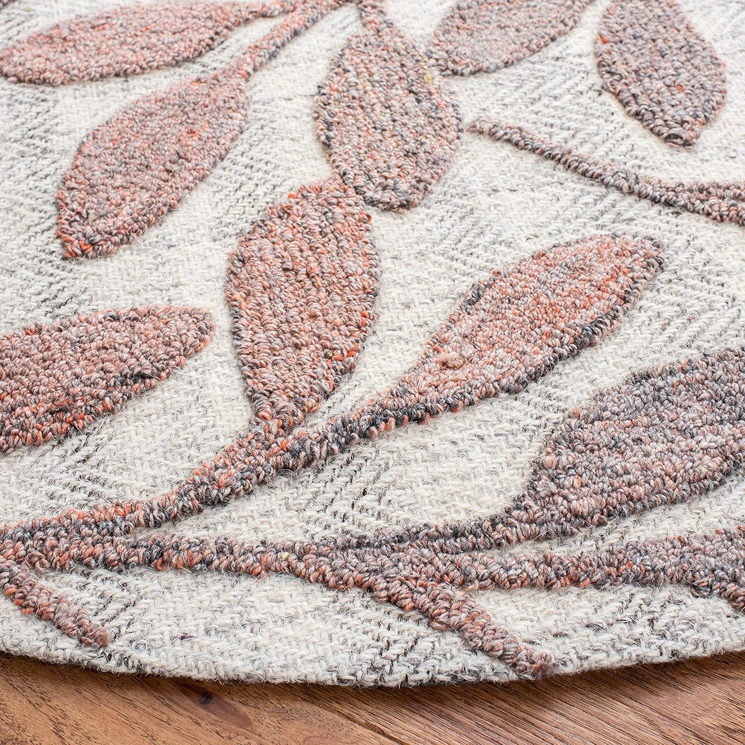 image:imageSAFAVIEH South Hampton Collection 8 x 10 Beige SHA302B Handmade Botanical Wool Area RugRustIvory