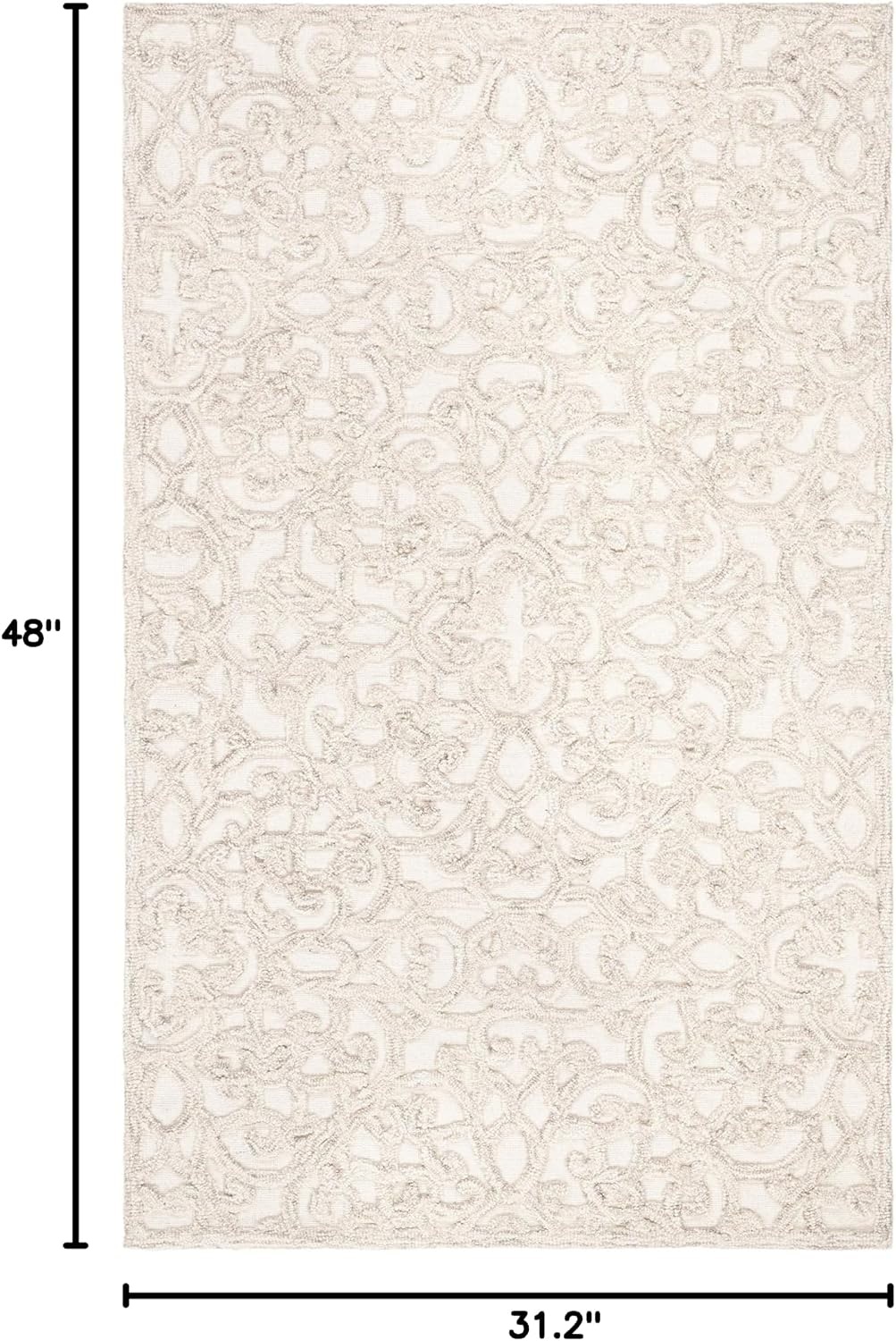 image:imageSAFAVIEH Trace Collection 8 Round BrownIvory TRC103T Handmade Premium Wool Entryway Foyer Living Room Bedroom Kitchen Area RugCamelIvory