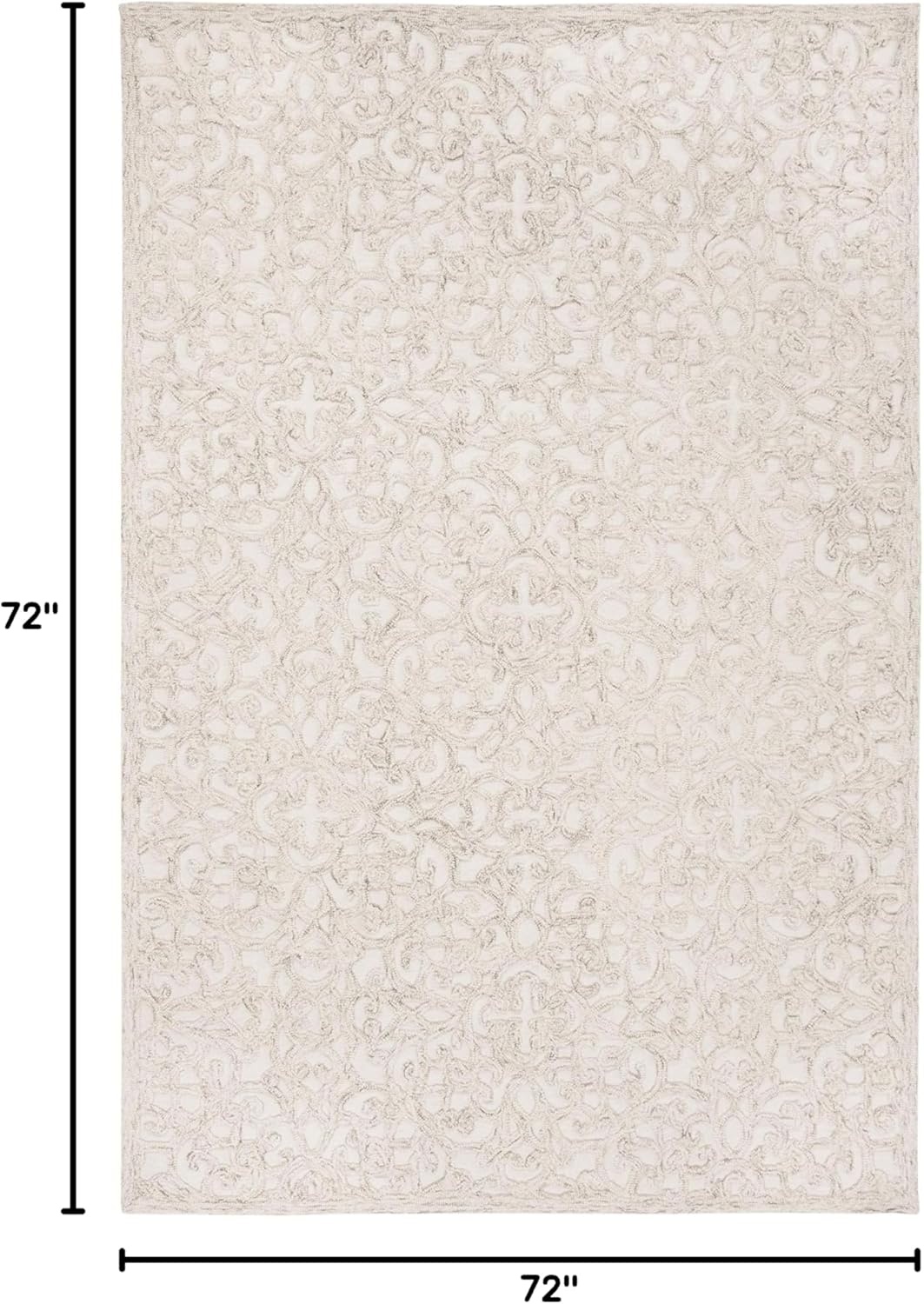 image:imageSAFAVIEH Trace Collection 8 Round BrownIvory TRC103T Handmade Premium Wool Entryway Foyer Living Room Bedroom Kitchen Area RugCamelIvory