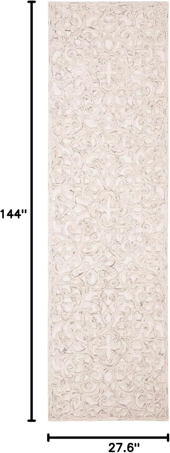 image:imageSAFAVIEH Trace Collection 8 Round BrownIvory TRC103T Handmade Premium Wool Entryway Foyer Living Room Bedroom Kitchen Area RugCamelIvory