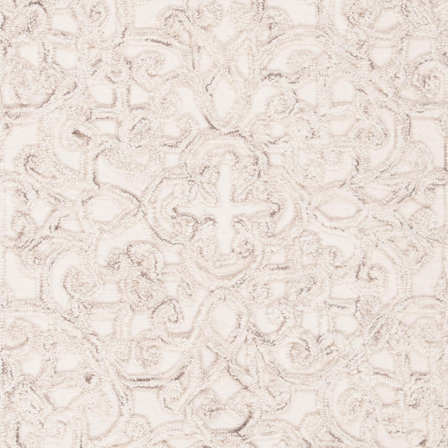 image:imageSAFAVIEH Trace Collection 8 Round BrownIvory TRC103T Handmade Premium Wool Entryway Foyer Living Room Bedroom Kitchen Area RugCamelIvory
