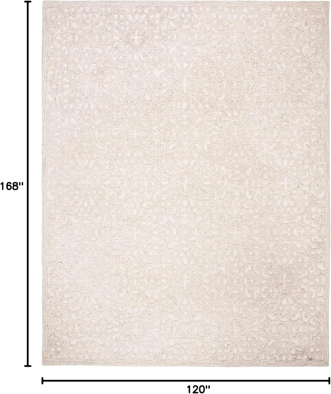 image:imageSAFAVIEH Trace Collection 8 Round BrownIvory TRC103T Handmade Premium Wool Entryway Foyer Living Room Bedroom Kitchen Area RugCamelIvory