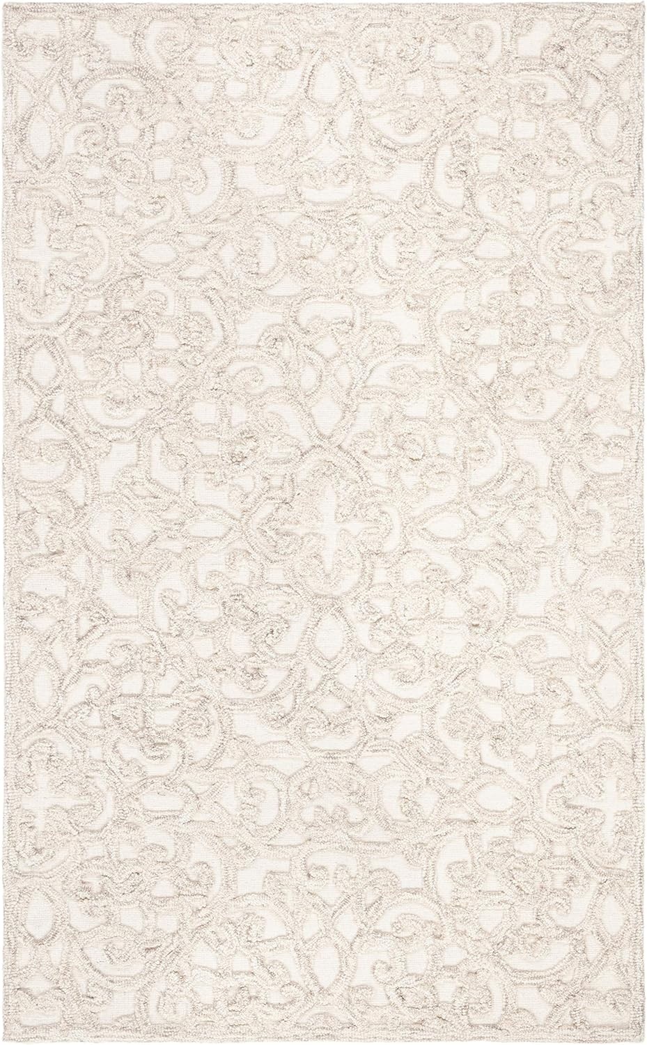 image:imageSAFAVIEH Trace Collection 8 Round BrownIvory TRC103T Handmade Premium Wool Entryway Foyer Living Room Bedroom Kitchen Area RugCamelIvory