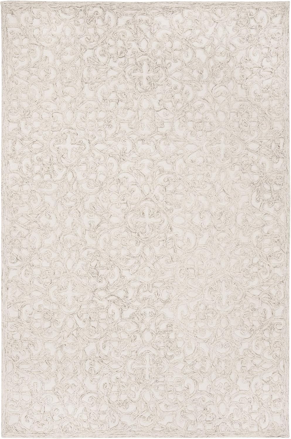 image:imageSAFAVIEH Trace Collection 8 Round BrownIvory TRC103T Handmade Premium Wool Entryway Foyer Living Room Bedroom Kitchen Area RugCamelIvory