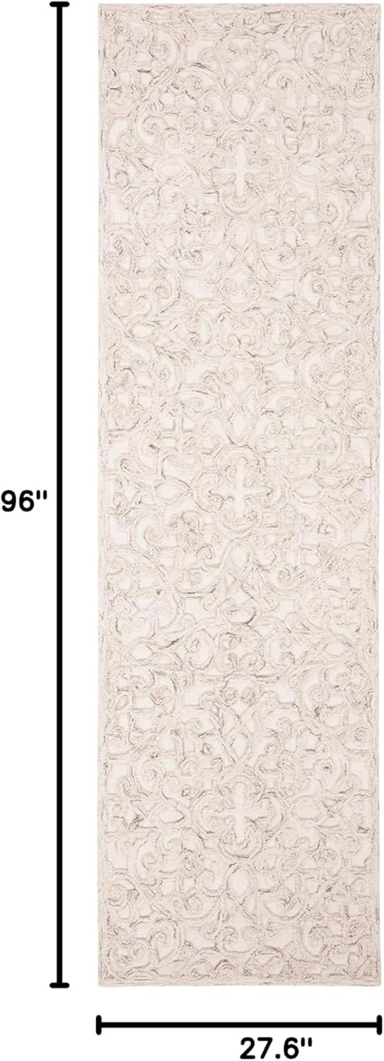image:imageSAFAVIEH Trace Collection 8 Round BrownIvory TRC103T Handmade Premium Wool Entryway Foyer Living Room Bedroom Kitchen Area RugCamelIvory