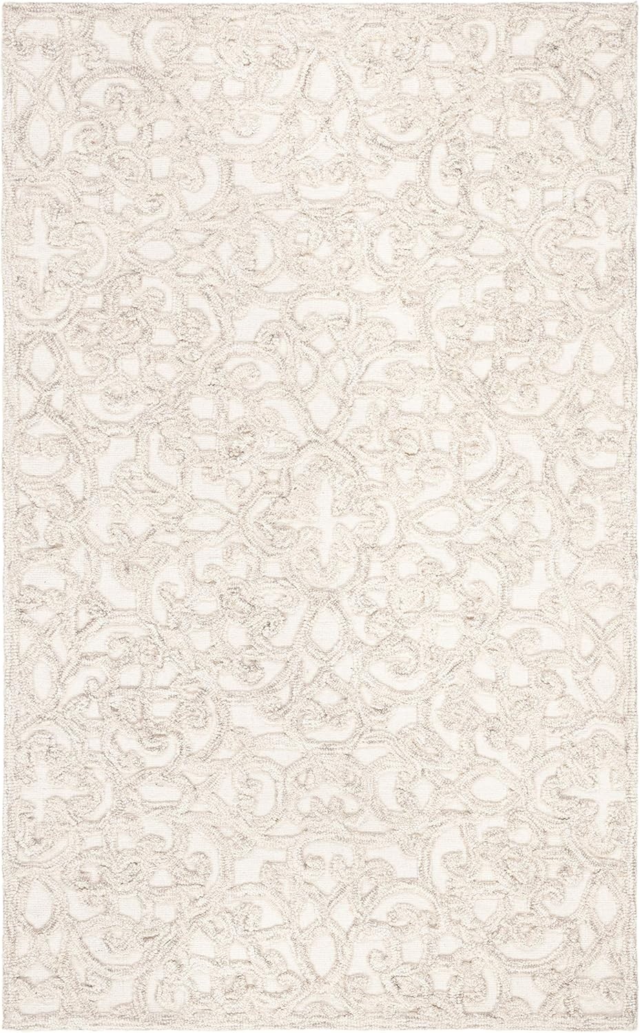 image:imageSAFAVIEH Trace Collection 8 Round BrownIvory TRC103T Handmade Premium Wool Entryway Foyer Living Room Bedroom Kitchen Area RugCamelIvory