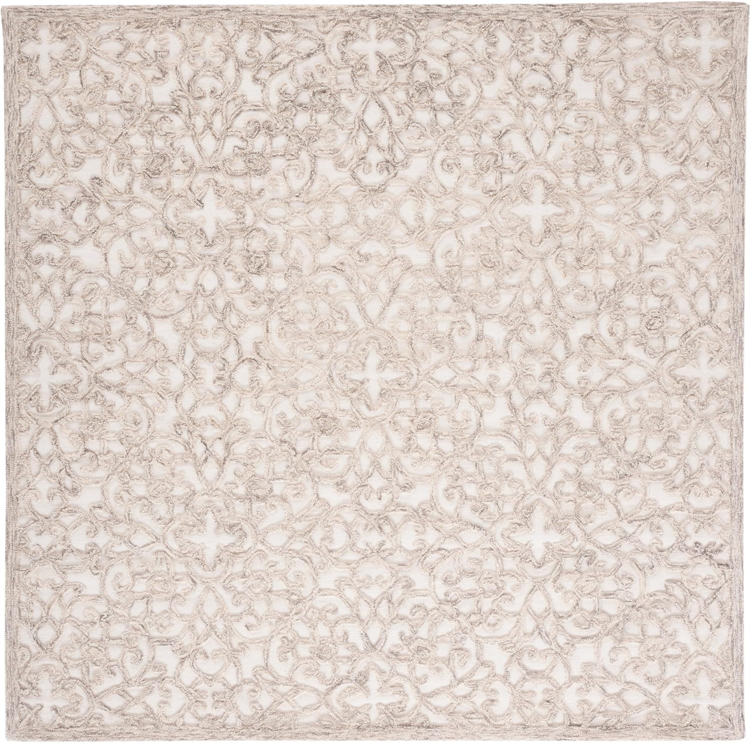 image:imageSAFAVIEH Trace Collection 8 Round BrownIvory TRC103T Handmade Premium Wool Entryway Foyer Living Room Bedroom Kitchen Area RugCamelIvory