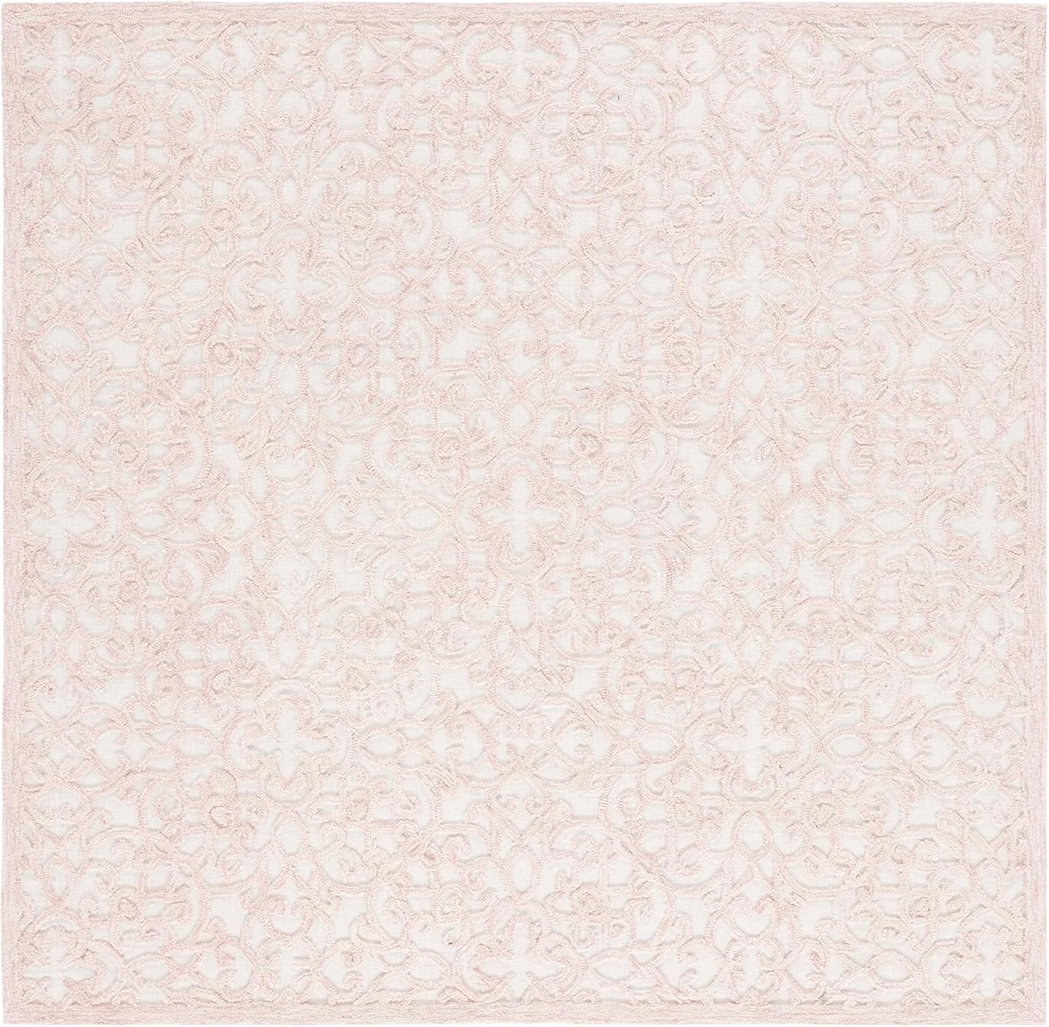 image:imageSAFAVIEH Trace Collection 8 Round BrownIvory TRC103T Handmade Premium Wool Entryway Foyer Living Room Bedroom Kitchen Area RugIvoryPink