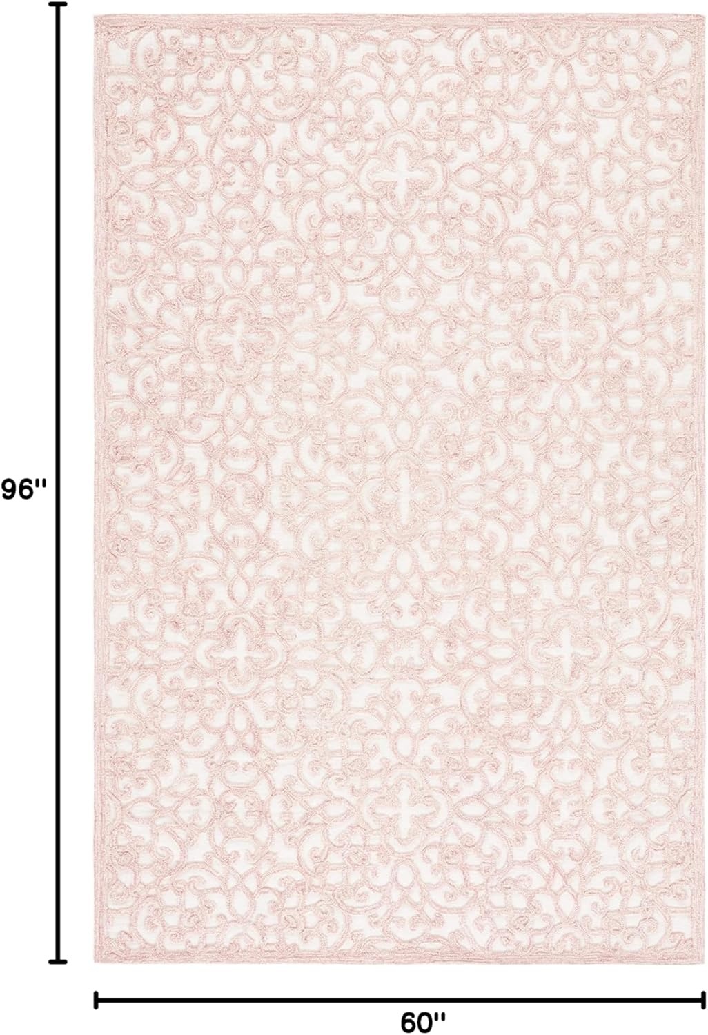 image:imageSAFAVIEH Trace Collection 8 Round BrownIvory TRC103T Handmade Premium Wool Entryway Foyer Living Room Bedroom Kitchen Area RugIvoryPink