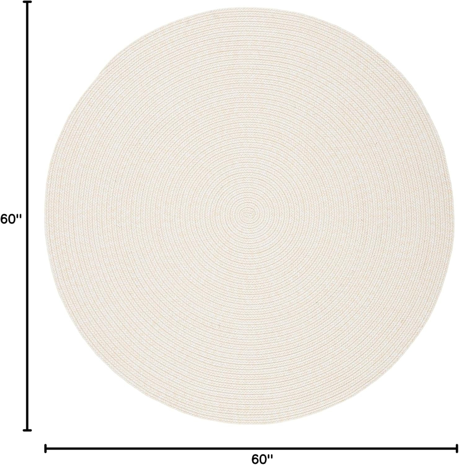 image:imageSAFAVIEH Washable Rug Outdoor Braided Collection 5 x 8 Oval Green Handmade amp Reversible NonShedding amp Easy to Clean Ideal for Patio Backyard Mudroom BRD315AIvoryBeige