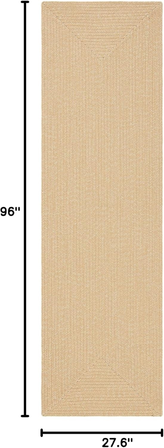 image:imageSAFAVIEH Washable Rug Outdoor Braided Collection 5 x 8 Oval Green Handmade amp Reversible NonShedding amp Easy to Clean Ideal for Patio Backyard Mudroom BRD315ABeigeTan