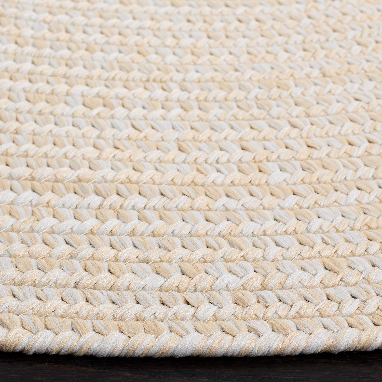 image:imageSAFAVIEH Washable Rug Outdoor Braided Collection 5 x 8 Oval Green Handmade amp Reversible NonShedding amp Easy to Clean Ideal for Patio Backyard Mudroom BRD315AIvoryBeige
