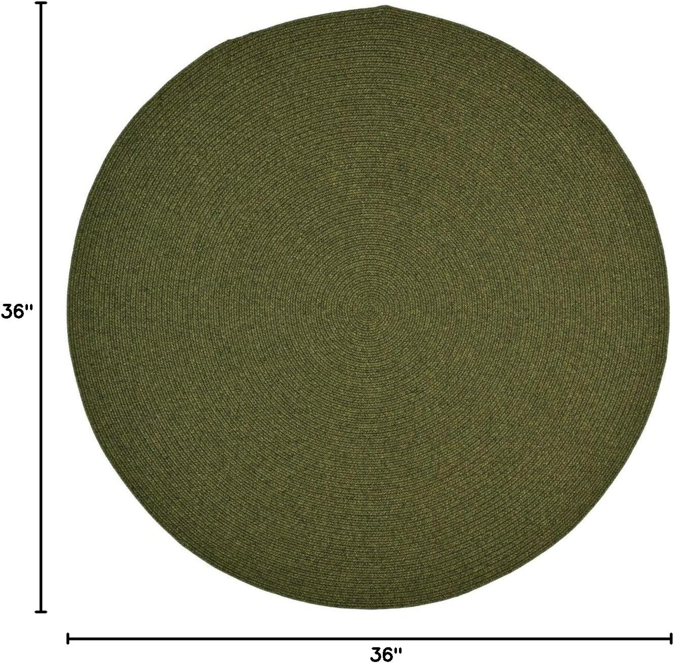 image:imageSAFAVIEH Washable Rug Outdoor Braided Collection 5 x 8 Oval Green Handmade amp Reversible NonShedding amp Easy to Clean Ideal for Patio Backyard Mudroom BRD315AGreen