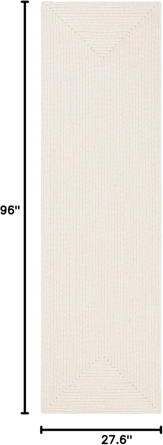 image:imageSAFAVIEH Washable Rug Outdoor Braided Collection 5 x 8 Oval Green Handmade amp Reversible NonShedding amp Easy to Clean Ideal for Patio Backyard Mudroom BRD315AIvoryBeige