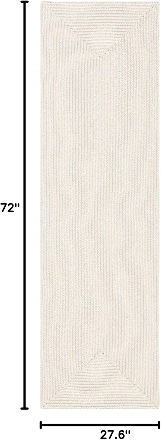 image:imageSAFAVIEH Washable Rug Outdoor Braided Collection 5 x 8 Oval Green Handmade amp Reversible NonShedding amp Easy to Clean Ideal for Patio Backyard Mudroom BRD315AIvoryBeige