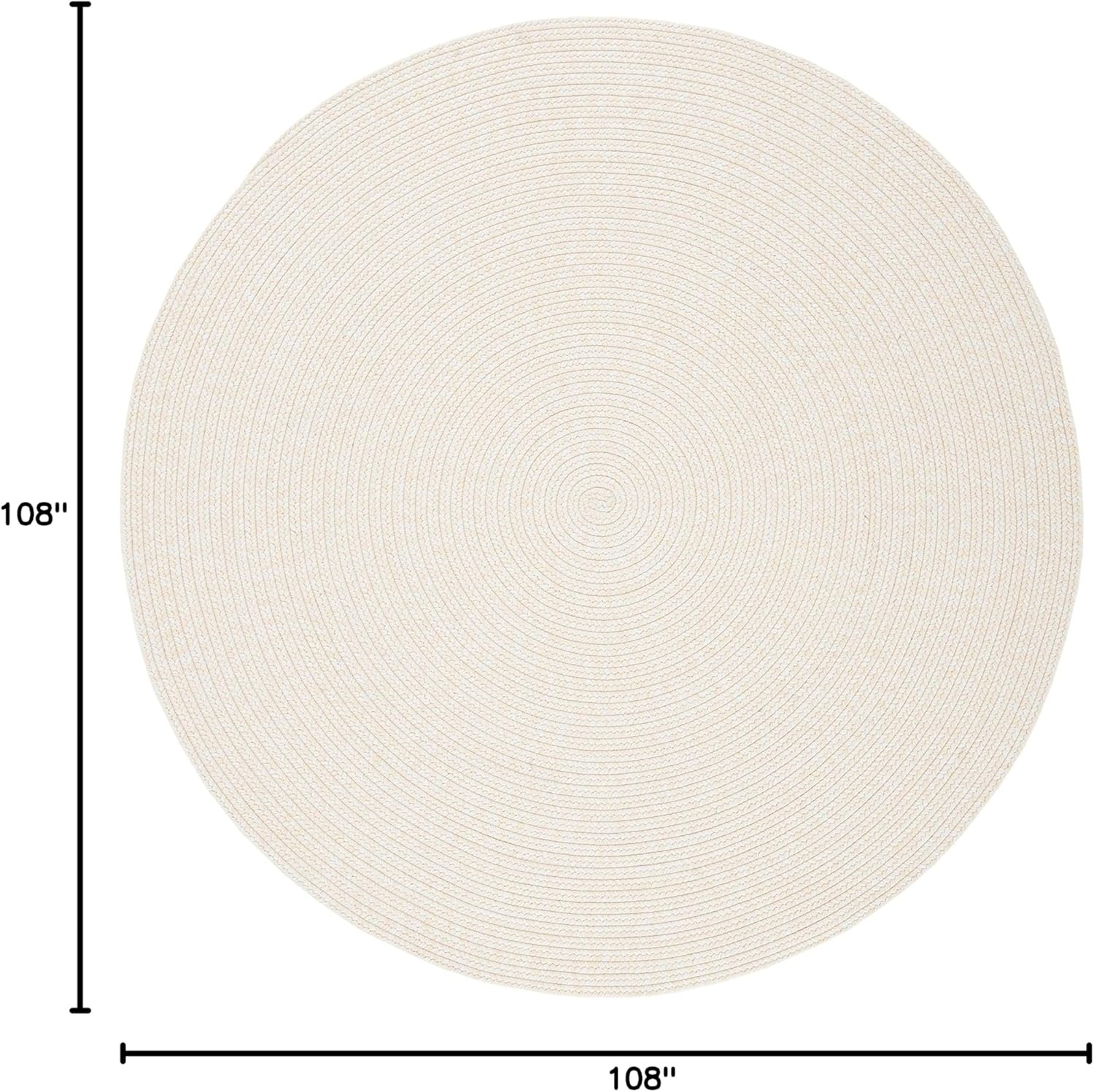 image:imageSAFAVIEH Washable Rug Outdoor Braided Collection 5 x 8 Oval Green Handmade amp Reversible NonShedding amp Easy to Clean Ideal for Patio Backyard Mudroom BRD315AIvoryBeige