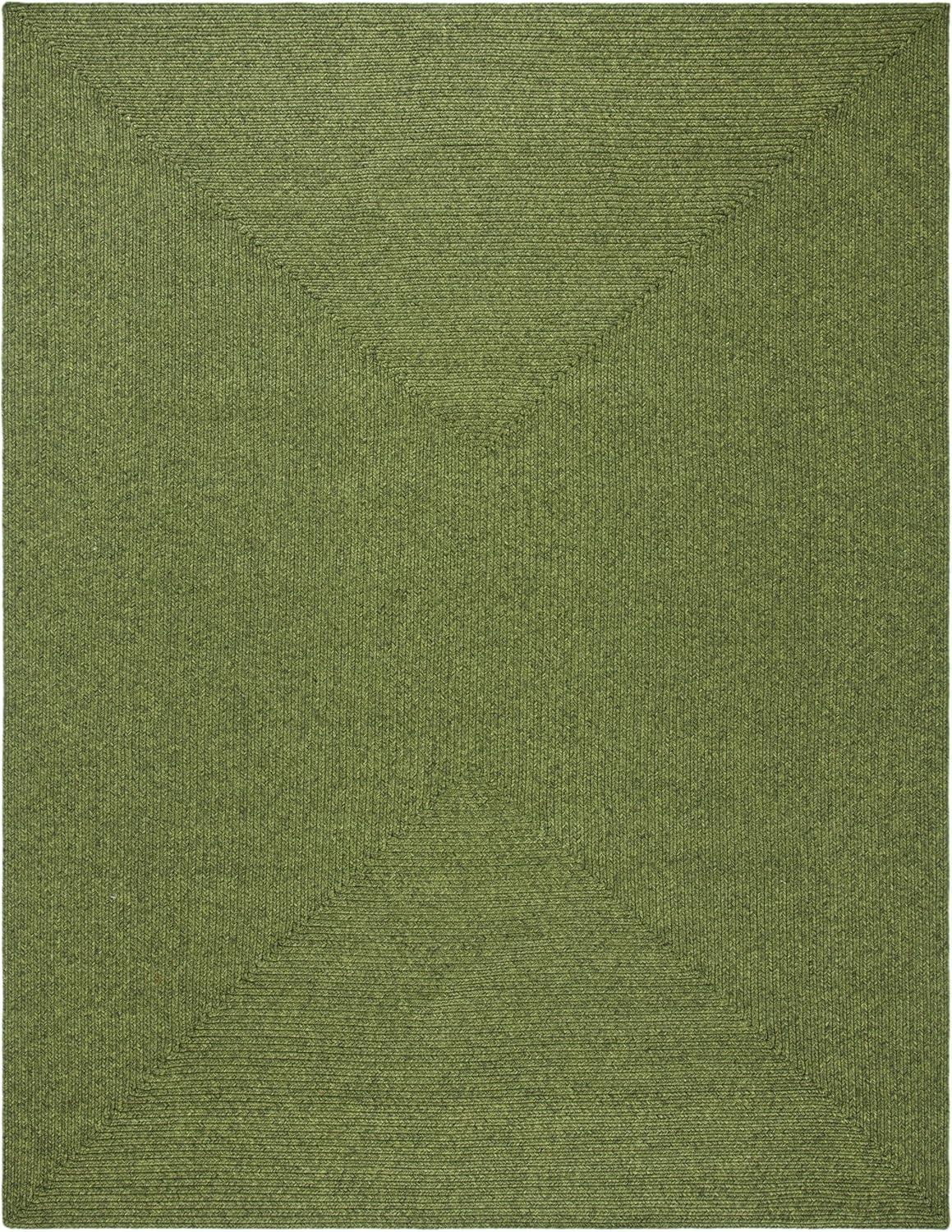 image:imageSAFAVIEH Washable Rug Outdoor Braided Collection 5 x 8 Oval Green Handmade amp Reversible NonShedding amp Easy to Clean Ideal for Patio Backyard Mudroom BRD315AGreen