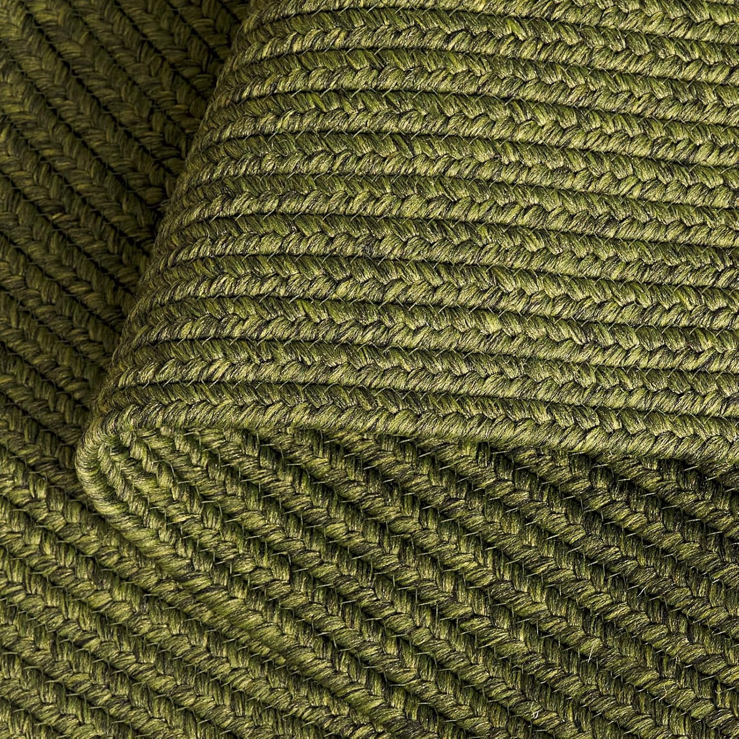 image:imageSAFAVIEH Washable Rug Outdoor Braided Collection 5 x 8 Oval Green Handmade amp Reversible NonShedding amp Easy to Clean Ideal for Patio Backyard Mudroom BRD315AGreen