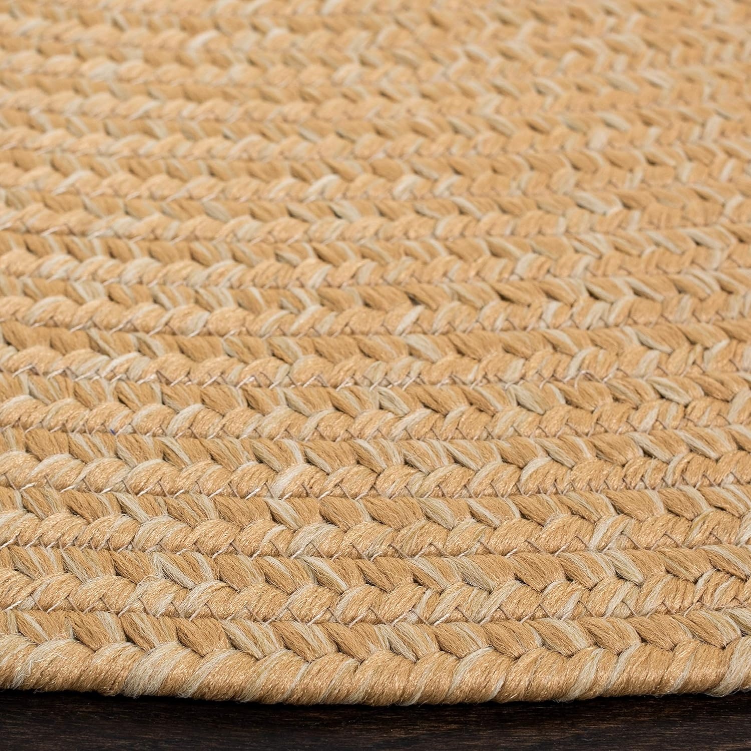 image:imageSAFAVIEH Washable Rug Outdoor Braided Collection 5 x 8 Oval Green Handmade amp Reversible NonShedding amp Easy to Clean Ideal for Patio Backyard Mudroom BRD315ABeigeTan