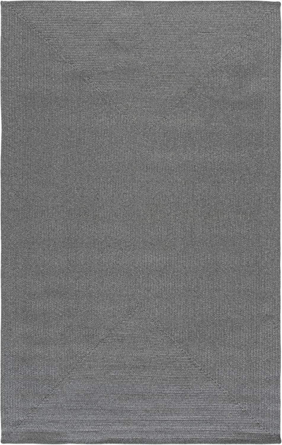 image:imageSAFAVIEH Washable Rug Outdoor Braided Collection 5 x 8 Oval Green Handmade amp Reversible NonShedding amp Easy to Clean Ideal for Patio Backyard Mudroom BRD315ADark Grey