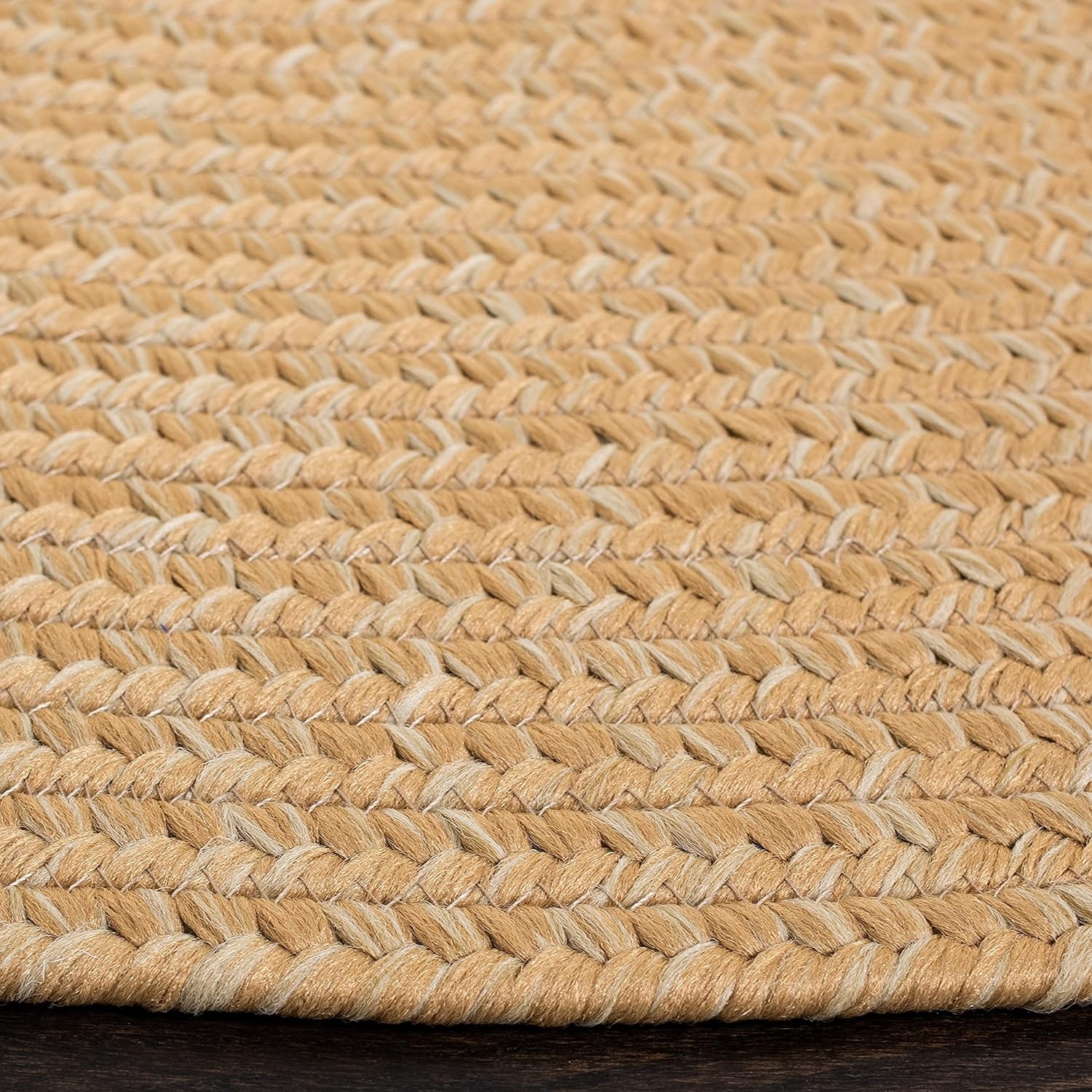 image:imageSAFAVIEH Washable Rug Outdoor Braided Collection 5 x 8 Oval Green Handmade amp Reversible NonShedding amp Easy to Clean Ideal for Patio Backyard Mudroom BRD315ABeigeTan