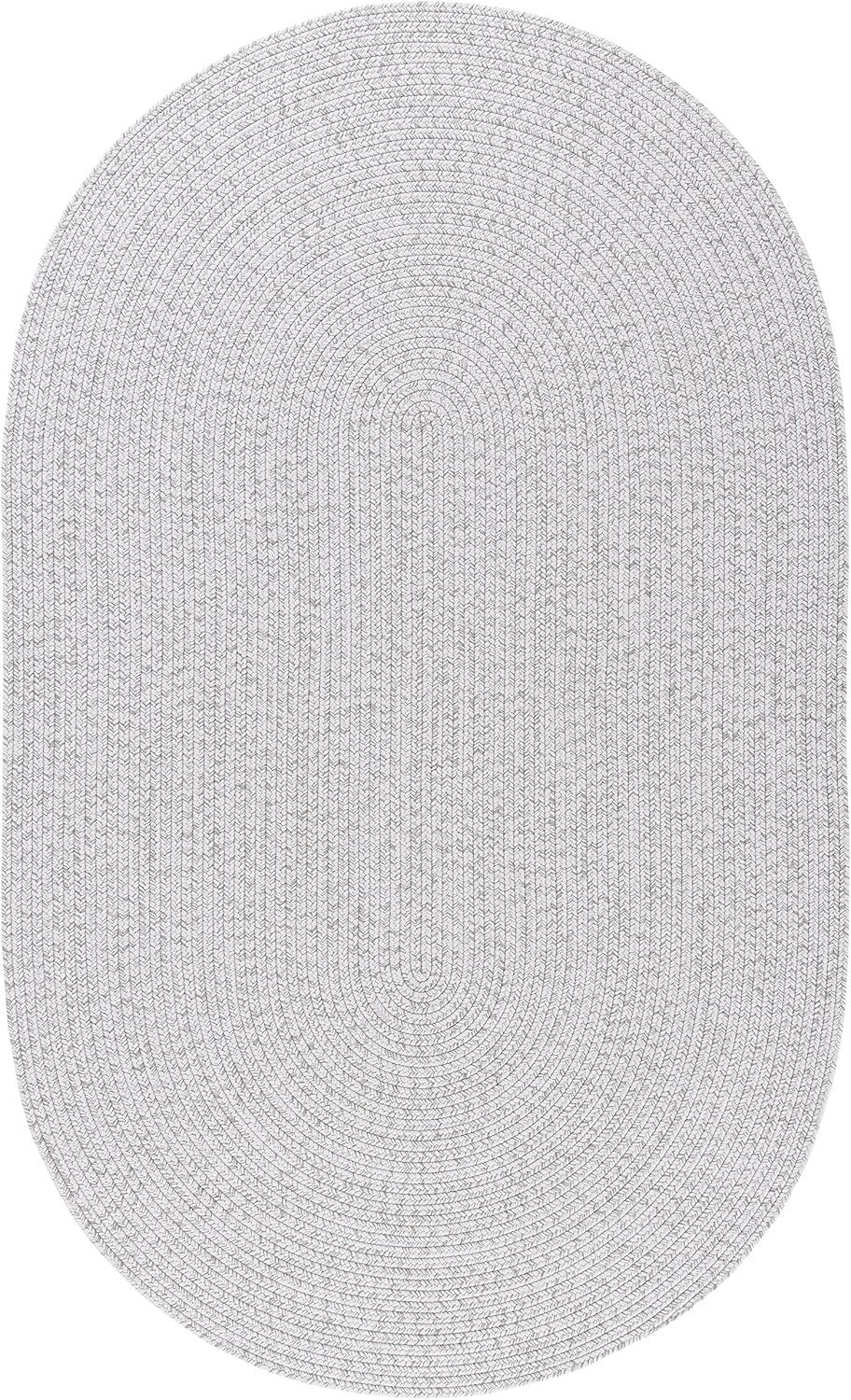 image:imageSAFAVIEH Washable Rug Outdoor Braided Collection 5 x 8 Oval Green Handmade amp Reversible NonShedding amp Easy to Clean Ideal for Patio Backyard Mudroom BRD315ASilverGrey