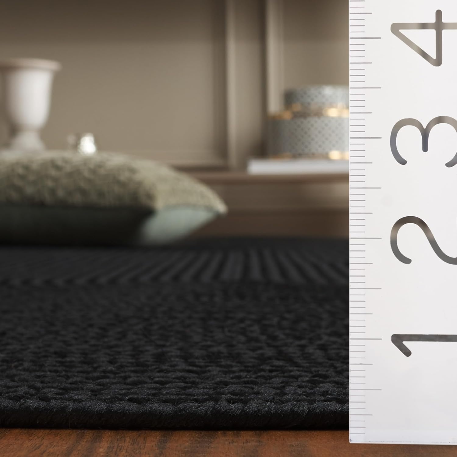 image:imageSAFAVIEH Washable Rug Outdoor Braided Collection 5 x 8 Oval Green Handmade amp Reversible NonShedding amp Easy to Clean Ideal for Patio Backyard Mudroom BRD315ABlack