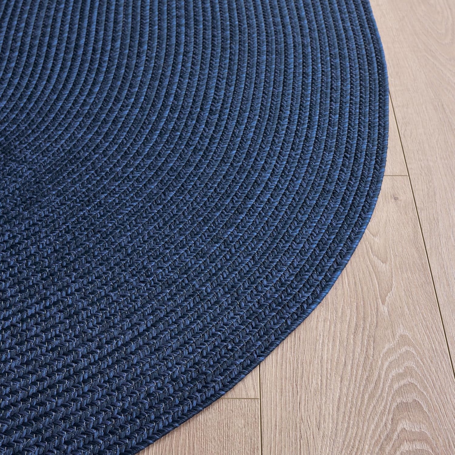 image:imageSAFAVIEH Washable Rug Outdoor Braided Collection 5 x 8 Oval Green Handmade amp Reversible NonShedding amp Easy to Clean Ideal for Patio Backyard Mudroom BRD315ANavy