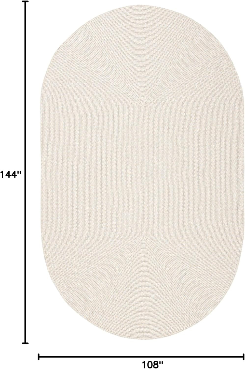 image:imageSAFAVIEH Washable Rug Outdoor Braided Collection 5 x 8 Oval Green Handmade amp Reversible NonShedding amp Easy to Clean Ideal for Patio Backyard Mudroom BRD315AIvoryBeige
