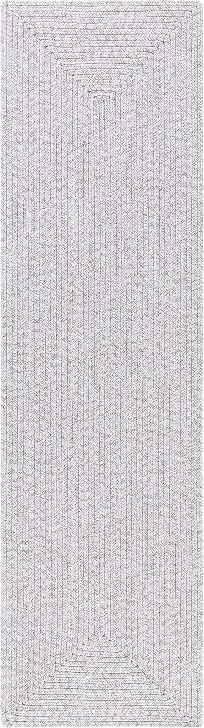 image:imageSAFAVIEH Washable Rug Outdoor Braided Collection 5 x 8 Oval Green Handmade amp Reversible NonShedding amp Easy to Clean Ideal for Patio Backyard Mudroom BRD315ASilverGrey
