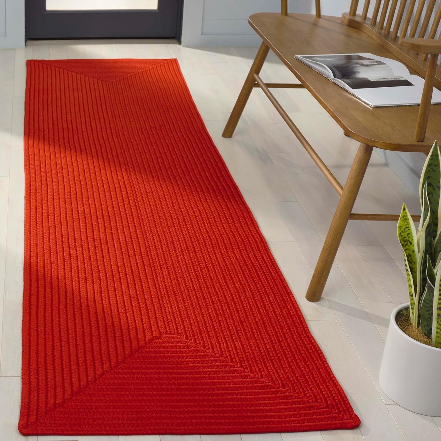 image:imageSAFAVIEH Washable Rug Outdoor Braided Collection 5 x 8 Oval Green Handmade amp Reversible NonShedding amp Easy to Clean Ideal for Patio Backyard Mudroom BRD315ARust