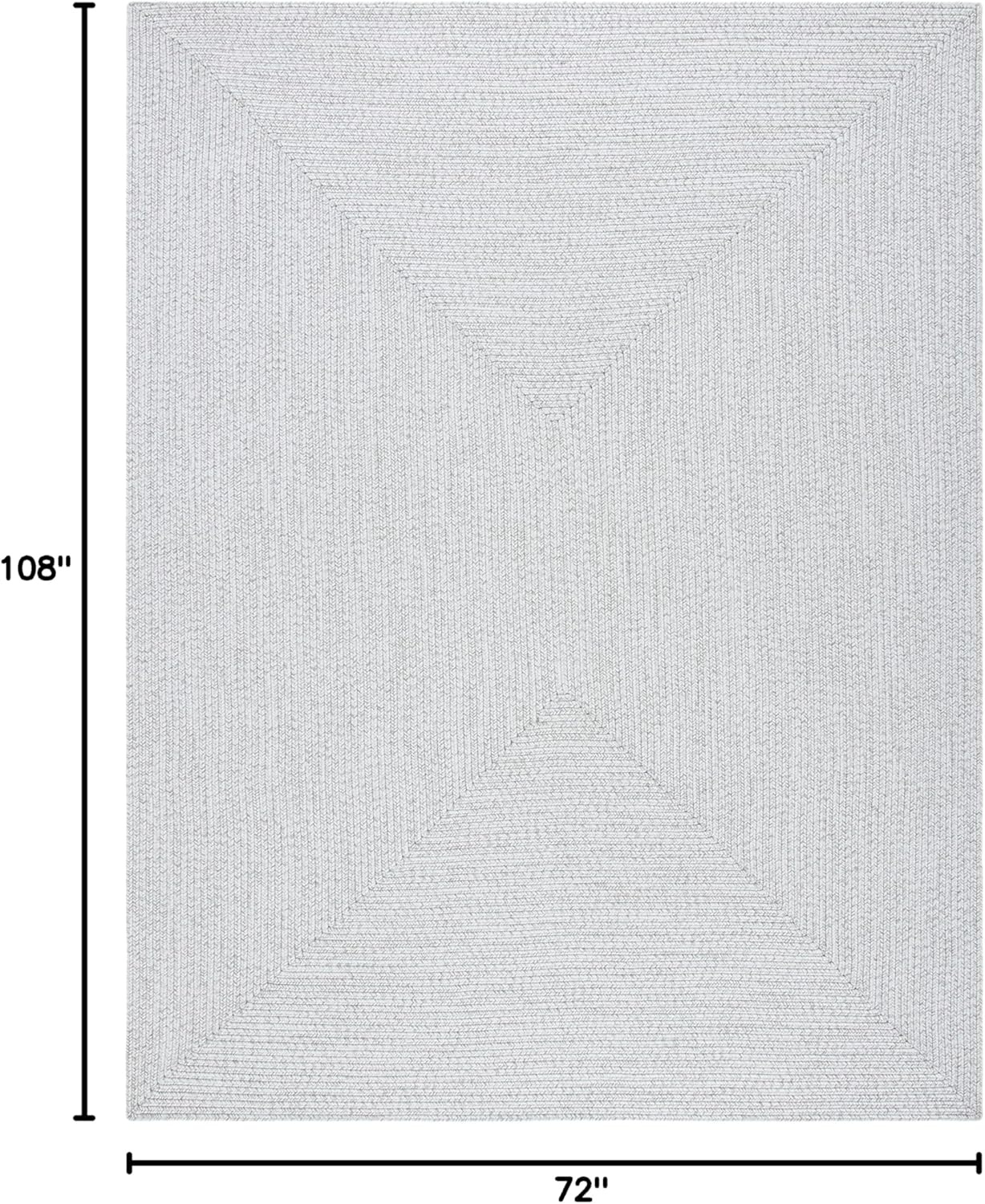 image:imageSAFAVIEH Washable Rug Outdoor Braided Collection 5 x 8 Oval Green Handmade amp Reversible NonShedding amp Easy to Clean Ideal for Patio Backyard Mudroom BRD315ASilverGrey