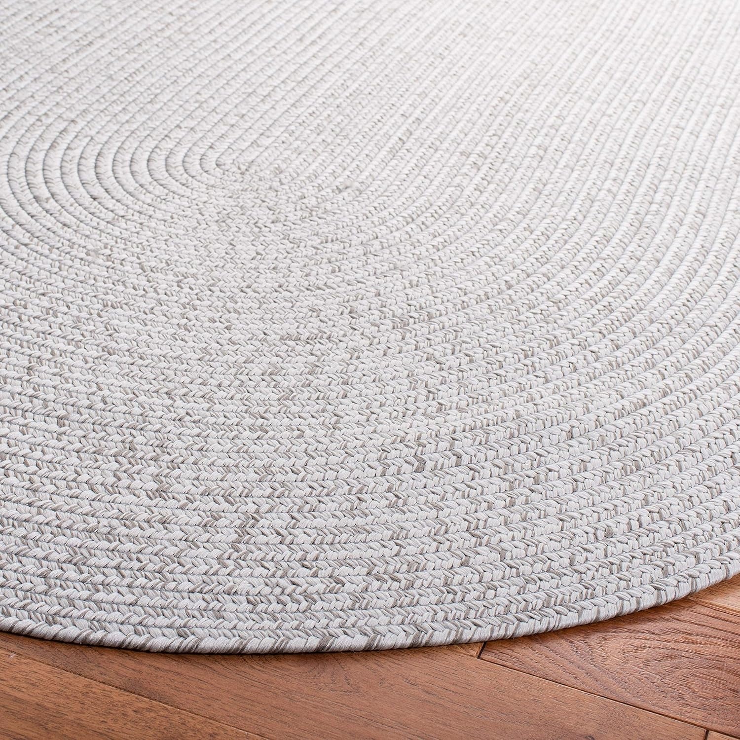 image:imageSAFAVIEH Washable Rug Outdoor Braided Collection 5 x 8 Oval Green Handmade amp Reversible NonShedding amp Easy to Clean Ideal for Patio Backyard Mudroom BRD315ASilverGrey