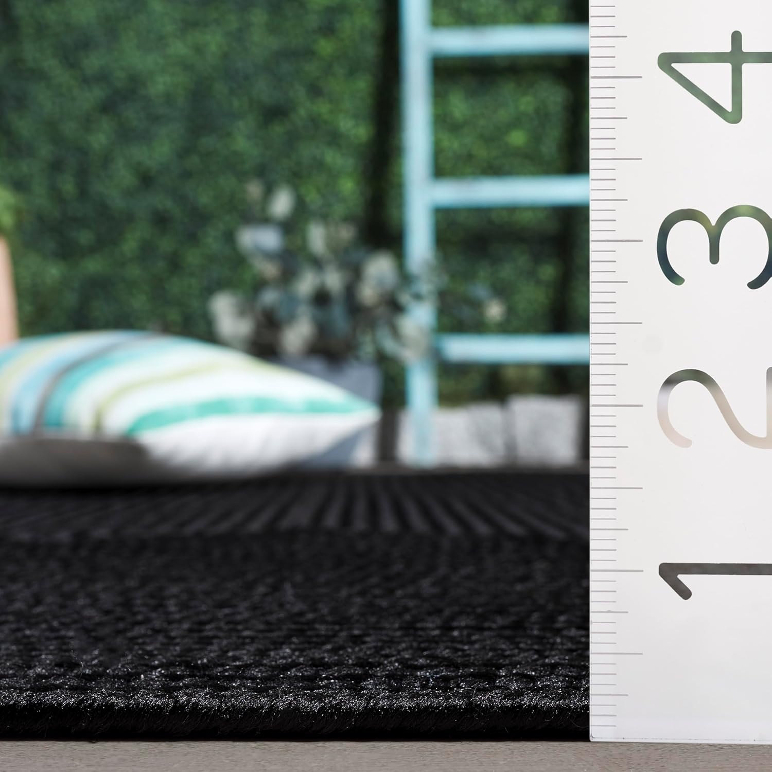 image:imageSAFAVIEH Washable Rug Outdoor Braided Collection 5 x 8 Oval Green Handmade amp Reversible NonShedding amp Easy to Clean Ideal for Patio Backyard Mudroom BRD315ABlack