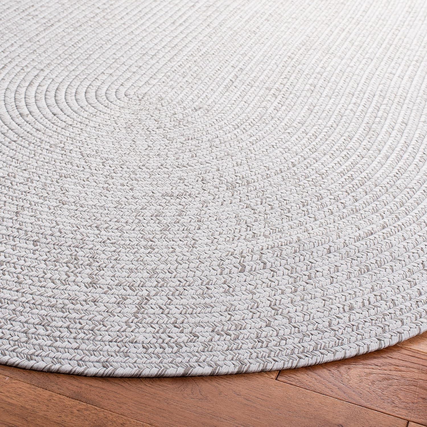 image:imageSAFAVIEH Washable Rug Outdoor Braided Collection 5 x 8 Oval Green Handmade amp Reversible NonShedding amp Easy to Clean Ideal for Patio Backyard Mudroom BRD315ASilverGrey