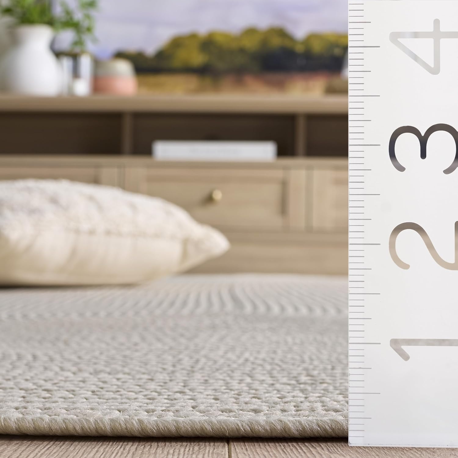 image:imageSAFAVIEH Washable Rug Outdoor Braided Collection 5 x 8 Oval Green Handmade amp Reversible NonShedding amp Easy to Clean Ideal for Patio Backyard Mudroom BRD315ACream