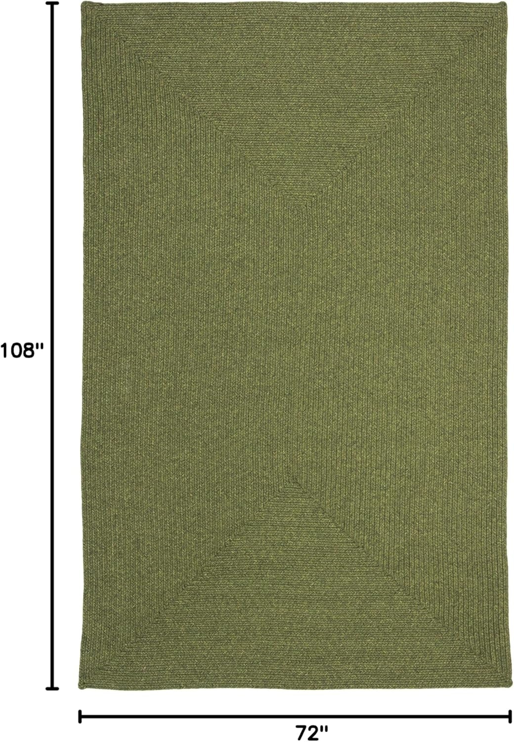 image:imageSAFAVIEH Washable Rug Outdoor Braided Collection 5 x 8 Oval Green Handmade amp Reversible NonShedding amp Easy to Clean Ideal for Patio Backyard Mudroom BRD315AGreen