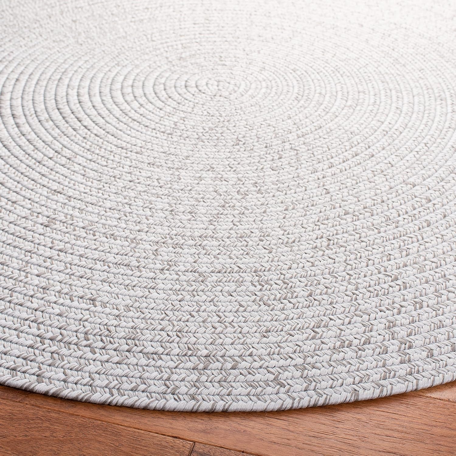 image:imageSAFAVIEH Washable Rug Outdoor Braided Collection 5 x 8 Oval Green Handmade amp Reversible NonShedding amp Easy to Clean Ideal for Patio Backyard Mudroom BRD315ASilverGrey
