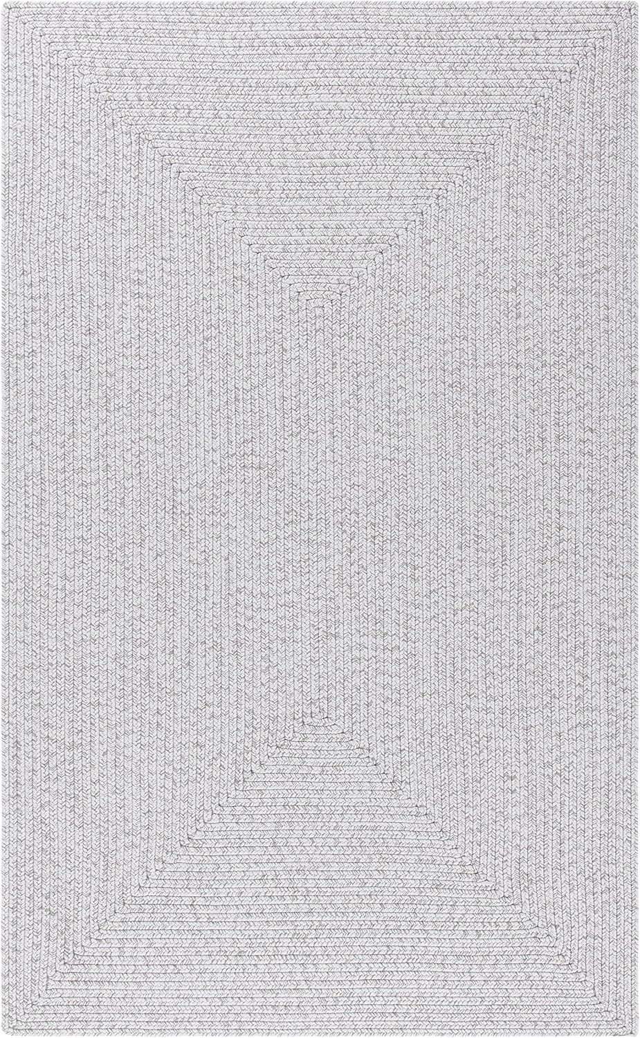 image:imageSAFAVIEH Washable Rug Outdoor Braided Collection 5 x 8 Oval Green Handmade amp Reversible NonShedding amp Easy to Clean Ideal for Patio Backyard Mudroom BRD315ASilverGrey
