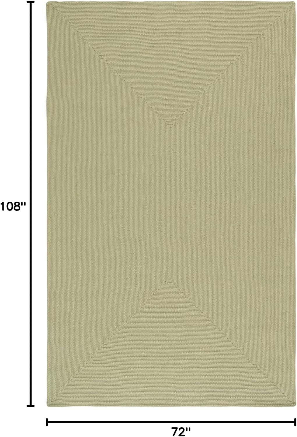 image:imageSAFAVIEH Washable Rug Outdoor Braided Collection 5 x 8 Oval Green Handmade amp Reversible NonShedding amp Easy to Clean Ideal for Patio Backyard Mudroom BRD315ASage