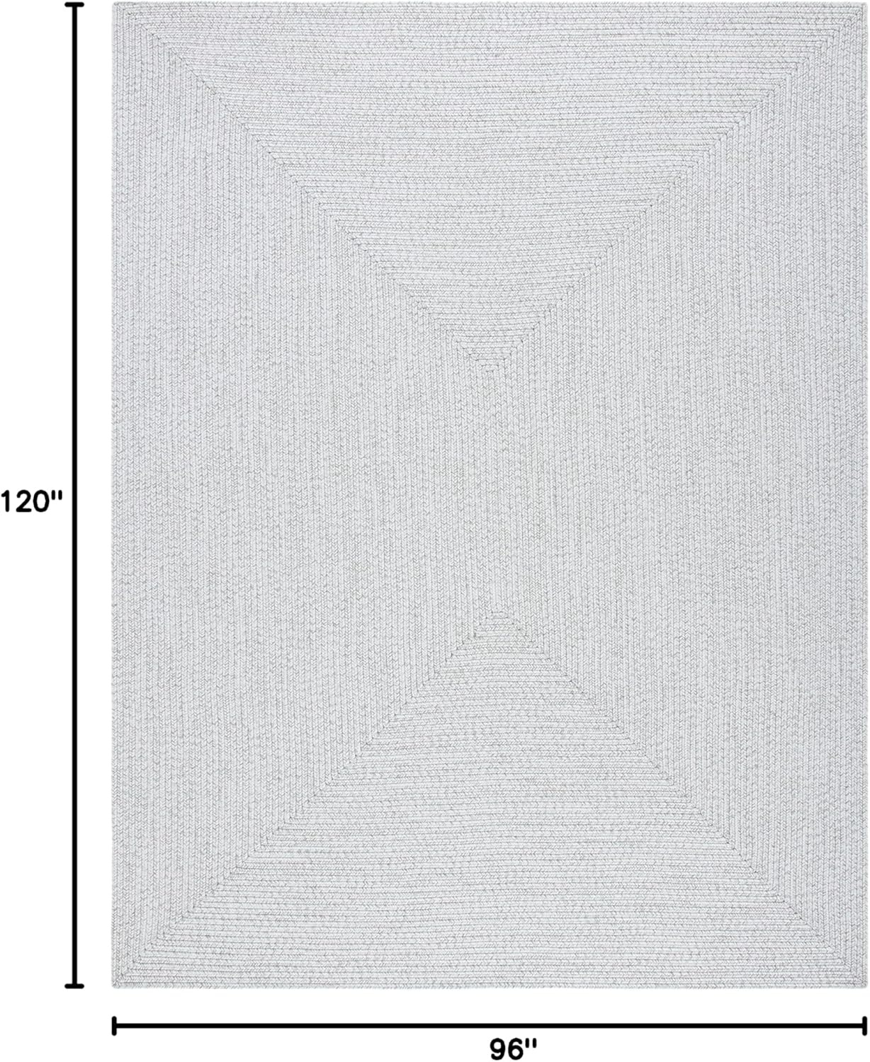 image:imageSAFAVIEH Washable Rug Outdoor Braided Collection 5 x 8 Oval Green Handmade amp Reversible NonShedding amp Easy to Clean Ideal for Patio Backyard Mudroom BRD315ASilverGrey