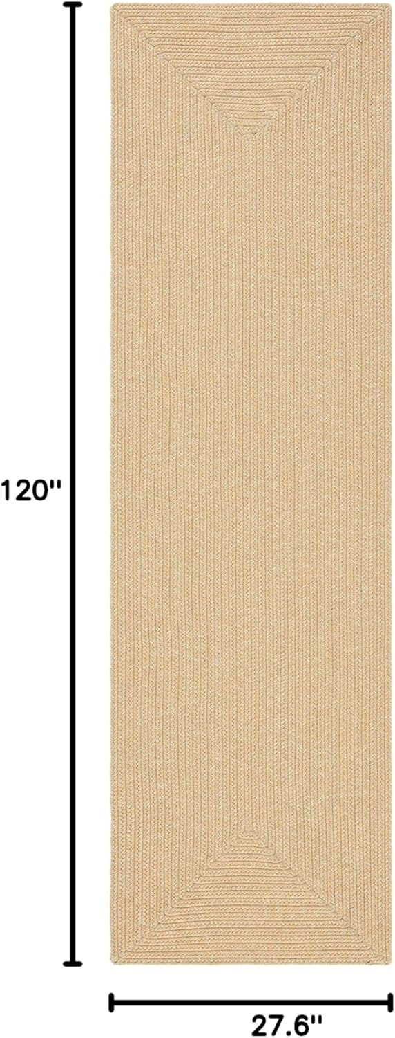 image:imageSAFAVIEH Washable Rug Outdoor Braided Collection 5 x 8 Oval Green Handmade amp Reversible NonShedding amp Easy to Clean Ideal for Patio Backyard Mudroom BRD315ABeigeTan