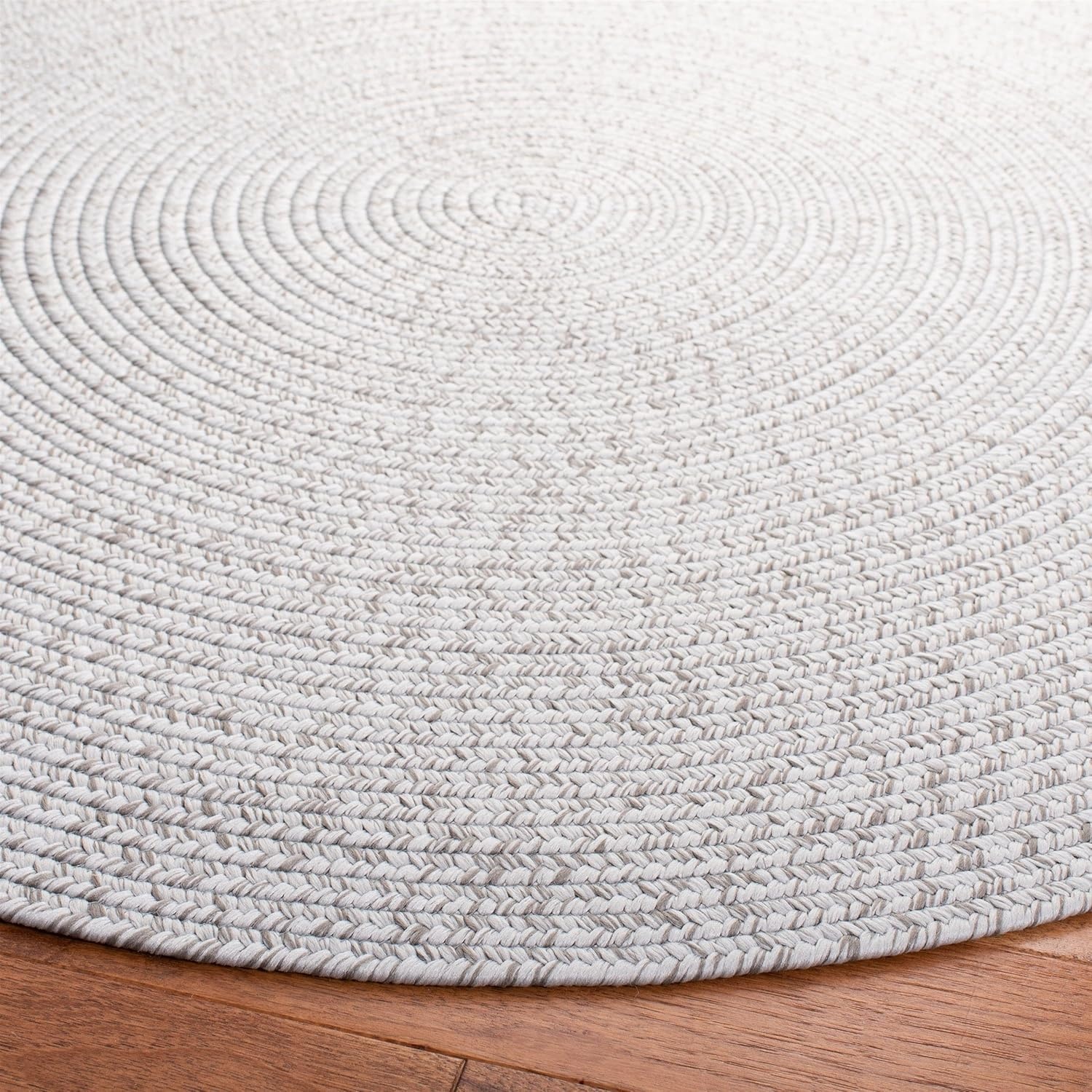 image:imageSAFAVIEH Washable Rug Outdoor Braided Collection 5 x 8 Oval Green Handmade amp Reversible NonShedding amp Easy to Clean Ideal for Patio Backyard Mudroom BRD315ASilverGrey