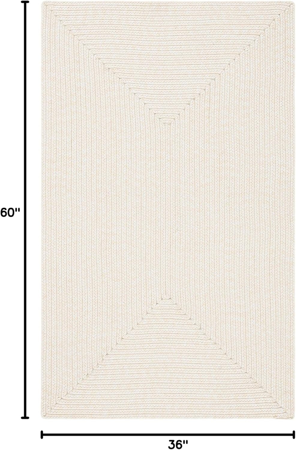 image:imageSAFAVIEH Washable Rug Outdoor Braided Collection 5 x 8 Oval Green Handmade amp Reversible NonShedding amp Easy to Clean Ideal for Patio Backyard Mudroom BRD315AIvoryBeige
