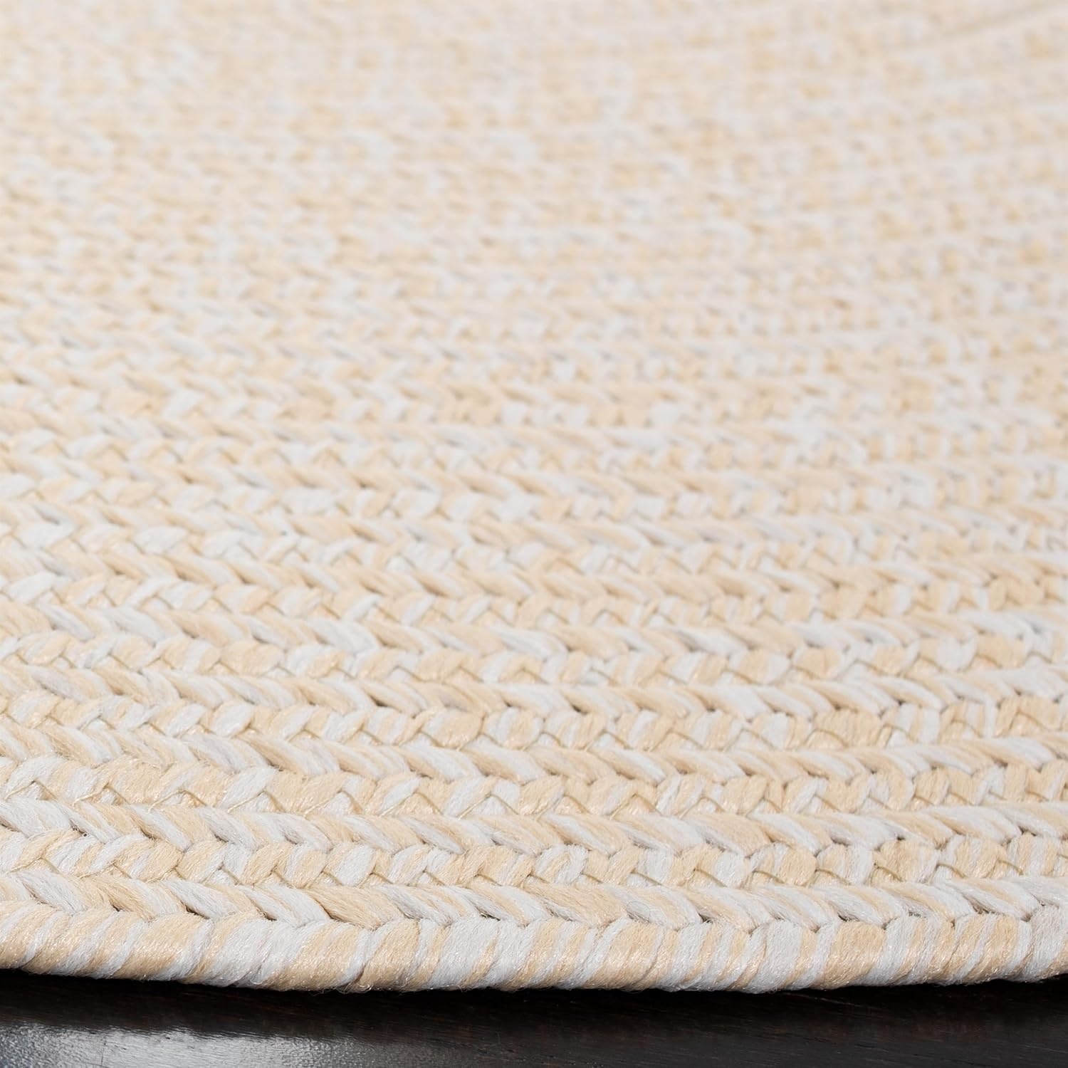 image:imageSAFAVIEH Washable Rug Outdoor Braided Collection 5 x 8 Oval Green Handmade amp Reversible NonShedding amp Easy to Clean Ideal for Patio Backyard Mudroom BRD315AIvoryBeige