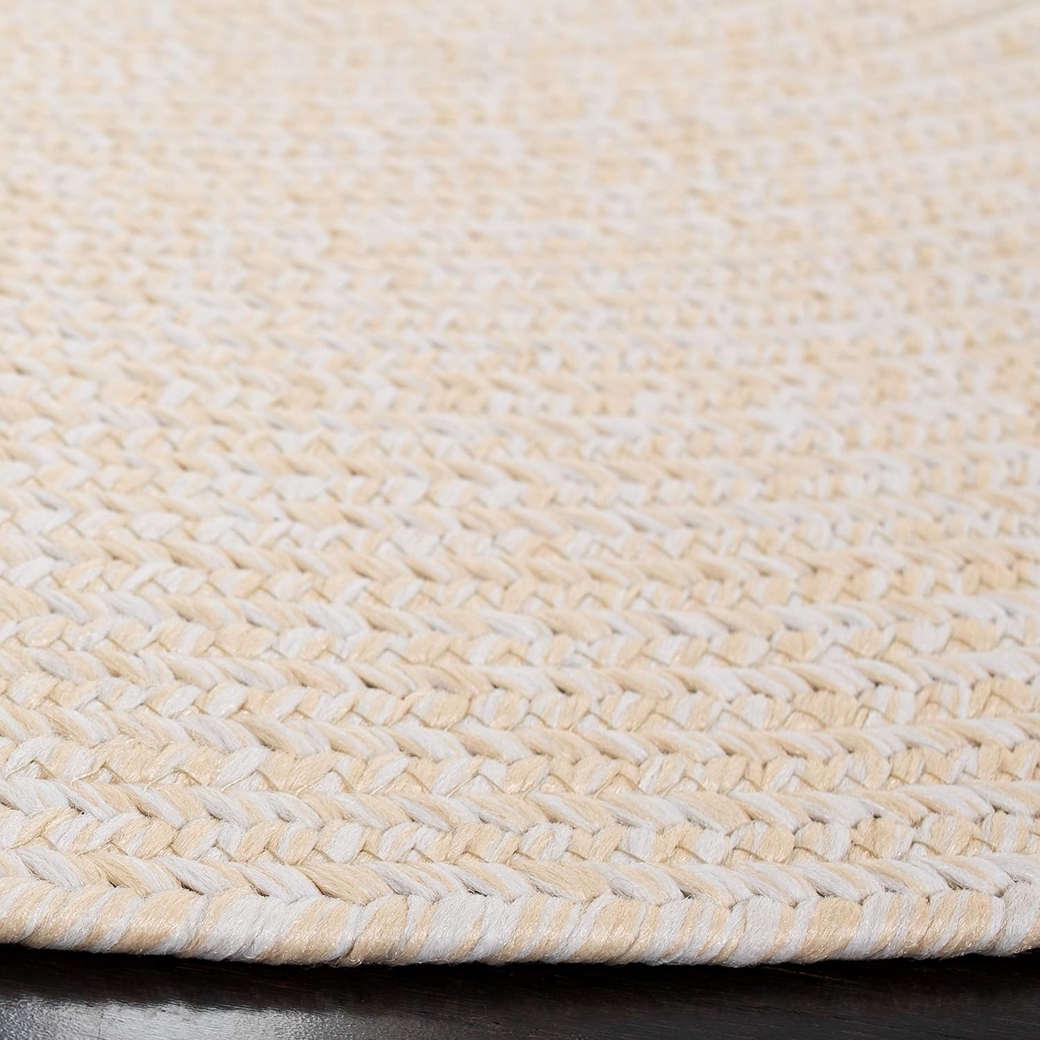 image:imageSAFAVIEH Washable Rug Outdoor Braided Collection 5 x 8 Oval Green Handmade amp Reversible NonShedding amp Easy to Clean Ideal for Patio Backyard Mudroom BRD315AIvoryBeige
