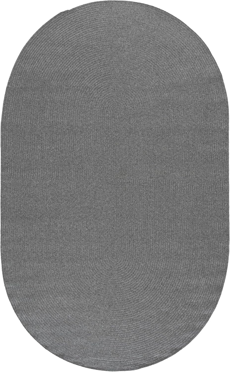 image:imageSAFAVIEH Washable Rug Outdoor Braided Collection 5 x 8 Oval Green Handmade amp Reversible NonShedding amp Easy to Clean Ideal for Patio Backyard Mudroom BRD315ADark Grey